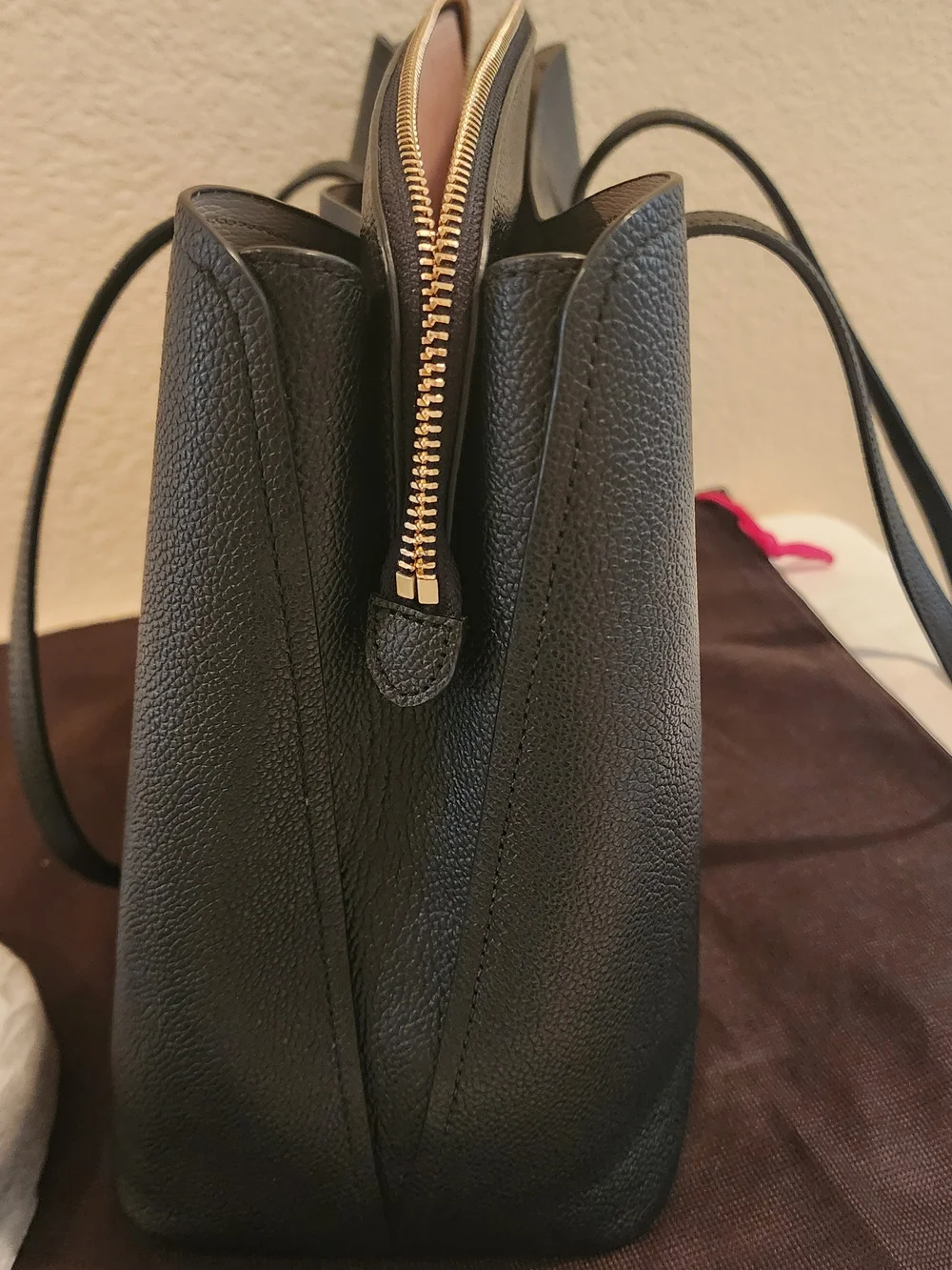 Kate Spade New York Margaux Large Work Tote – Black Pebbled Leather